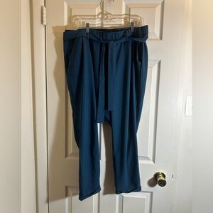 Teal Cropped Trousers with Belt | Torrid